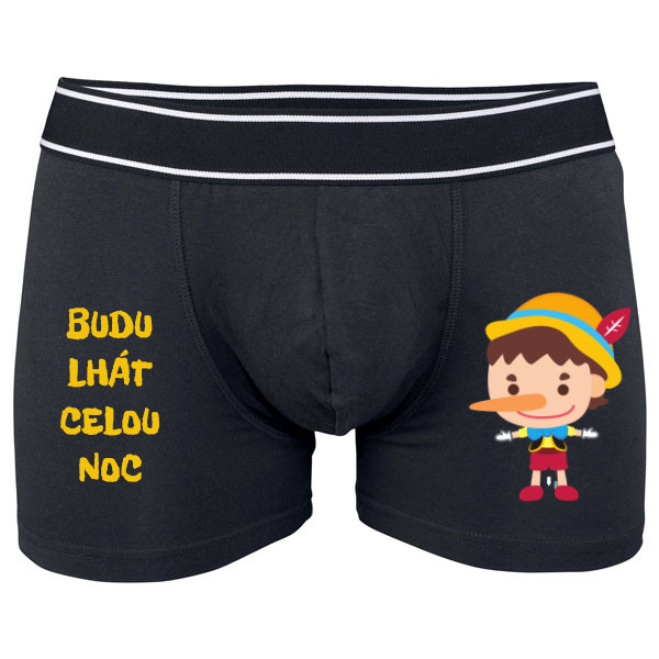 Boxerky Kariban s potiskem Trenky PINOKIO Budu lhát celou noc